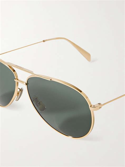 celine sunglasses aviator gold|Celine pilot sunglasses.